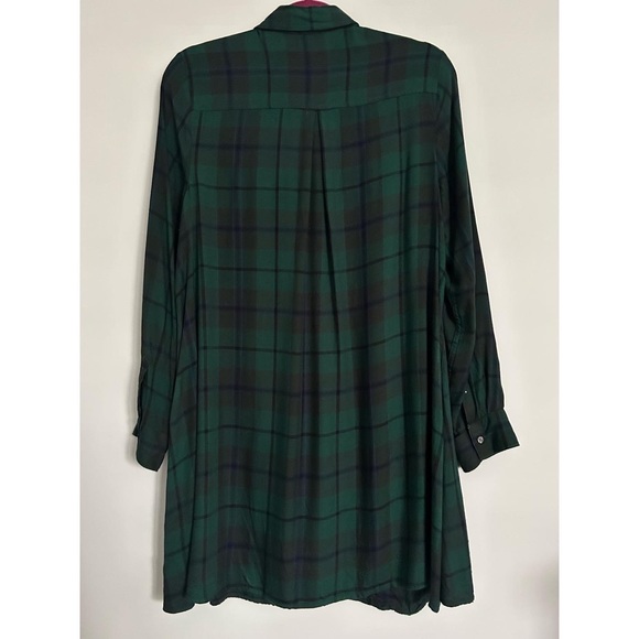 *SOLD* old navy green flannel dress - Picture 2 of 2